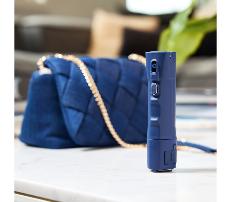 Sabre, 2-in-1 Flip Top Spray & Personal Alarm, Navy