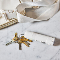 Sabre, 2-in-1 Flip Top Spray & Personal Alarm, Cream