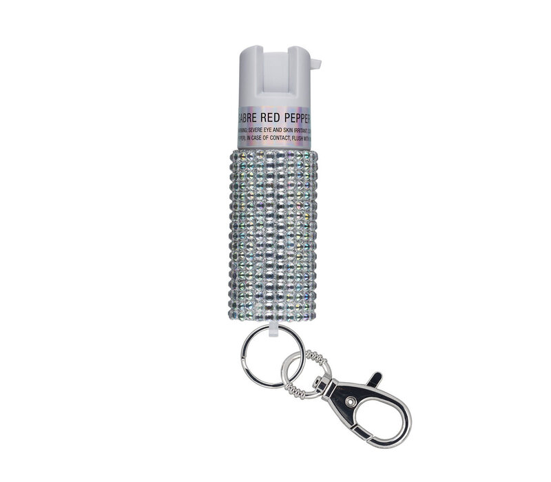 Sabre, Pepper Spray with Jewel Design, White .54oz