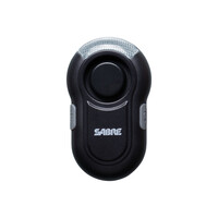 Sabre, Personal Alarm with Clip & LED Light, Black