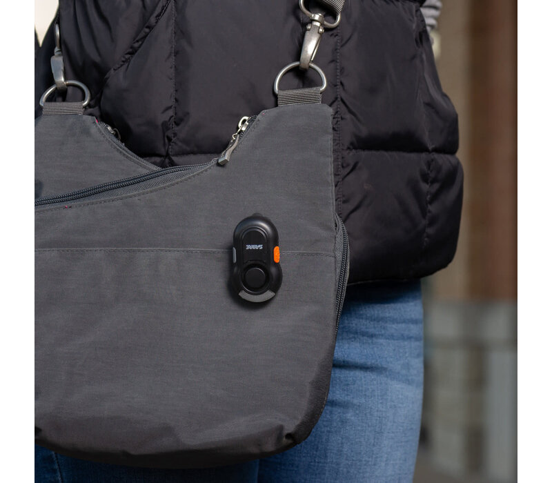 Sabre, Personal Alarm with Clip & LED Light, Black