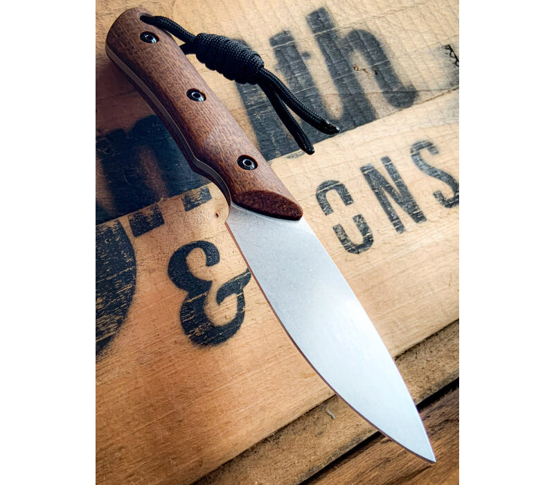 White River, Smith & Son Brave Fixed Blade, Natural Burlap Micarta, Magnacut
