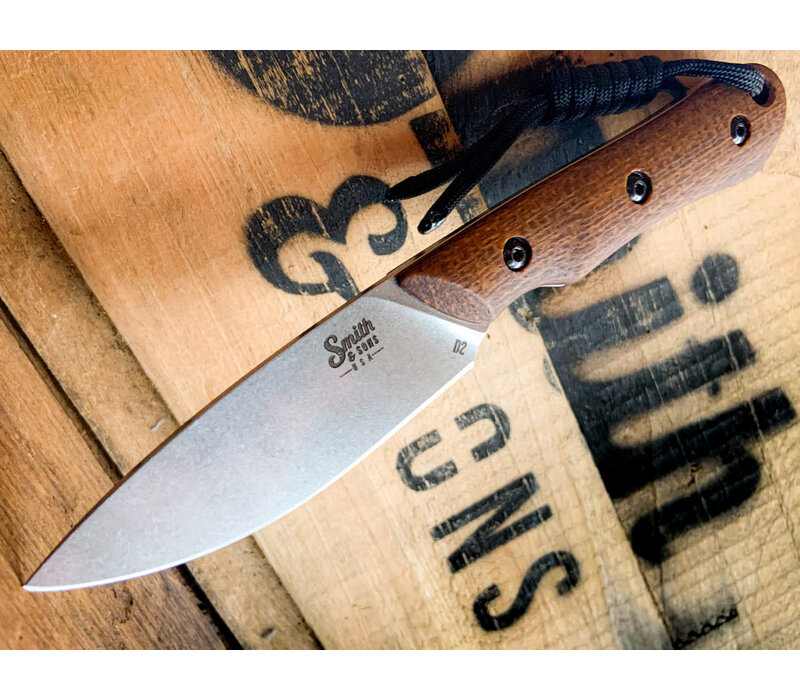 White River, Smith & Son Brave Fixed Blade, Natural Burlap Micarta, Magnacut