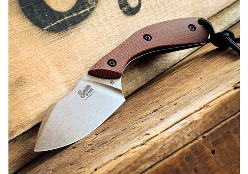 White River Knife & Tool White River, Smith & Sons, Apex Fixed Blade Natural Burlap Micarta, Magnacut