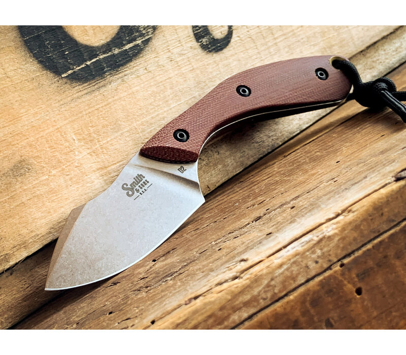 White River, Smith & Sons, Apex Fixed Blade Natural Burlap Micarta, Magnacut