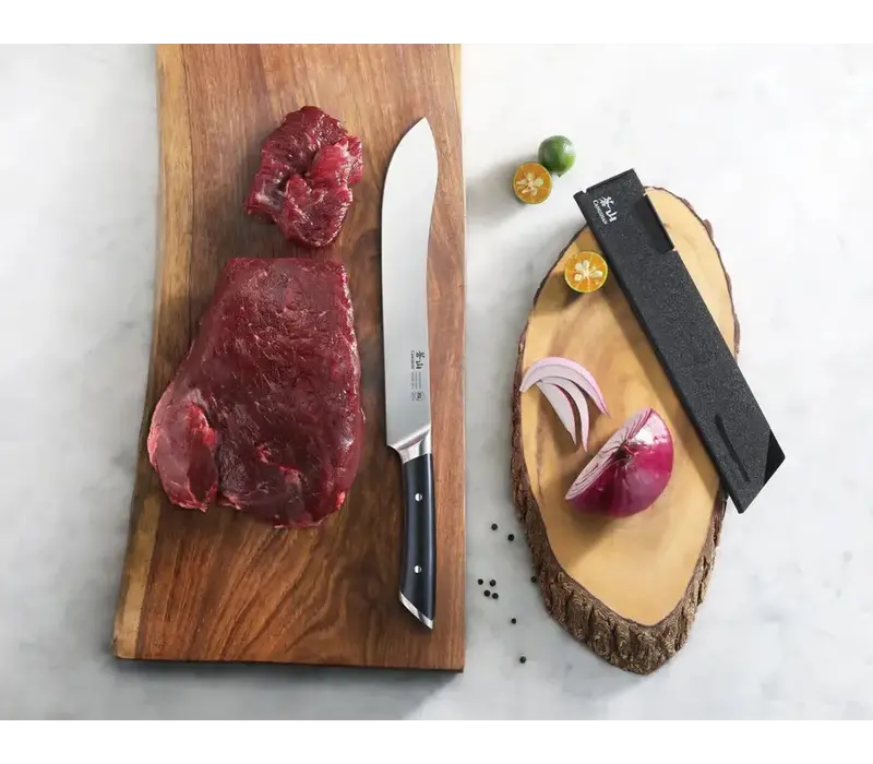 Cangshan, Helena 10" Butcher Knife with Sheath, Black Handle