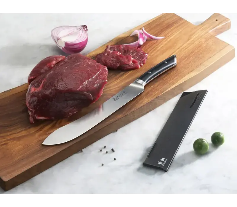 Cangshan, Helena 10" Butcher Knife with Sheath, Black Handle