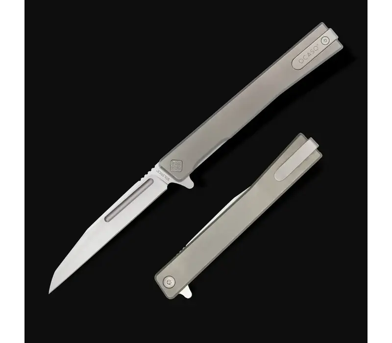 Ocaso Solstice, Titanium, Wharncliffe CPM-S35VN Steel