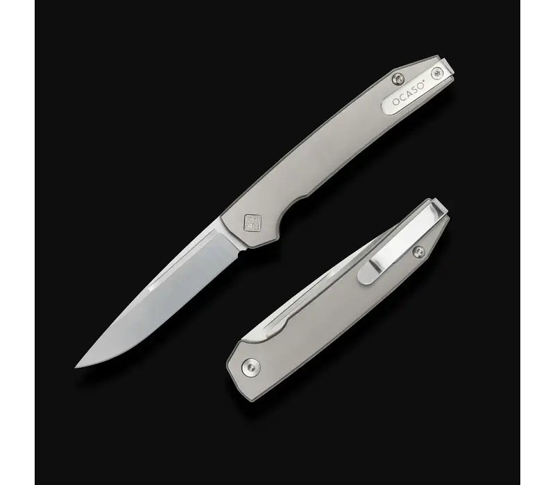 Ocaso Sovranto Slip Joint Knife, Titanium Handle, CPM MagnaCut Steel