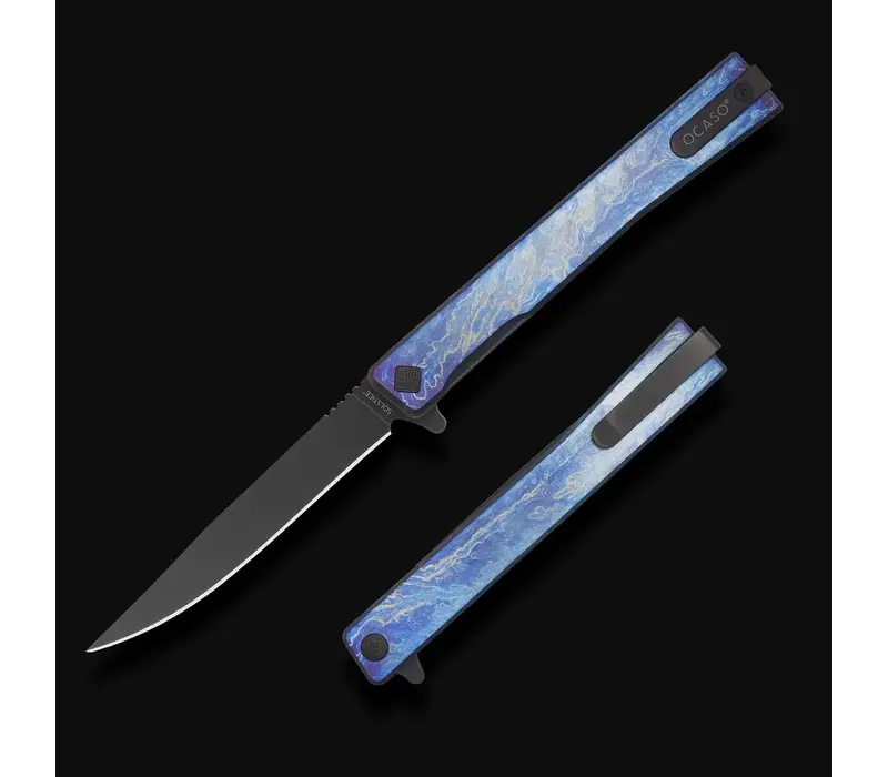 Ocaso Solstice, Anodized Titanium, CPM-S35VN Steel