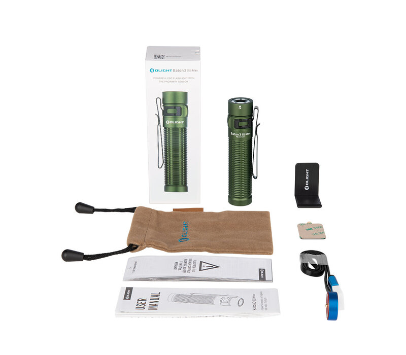 Olight, Baton 3 Pro Max EDC Flashlight, OD Green