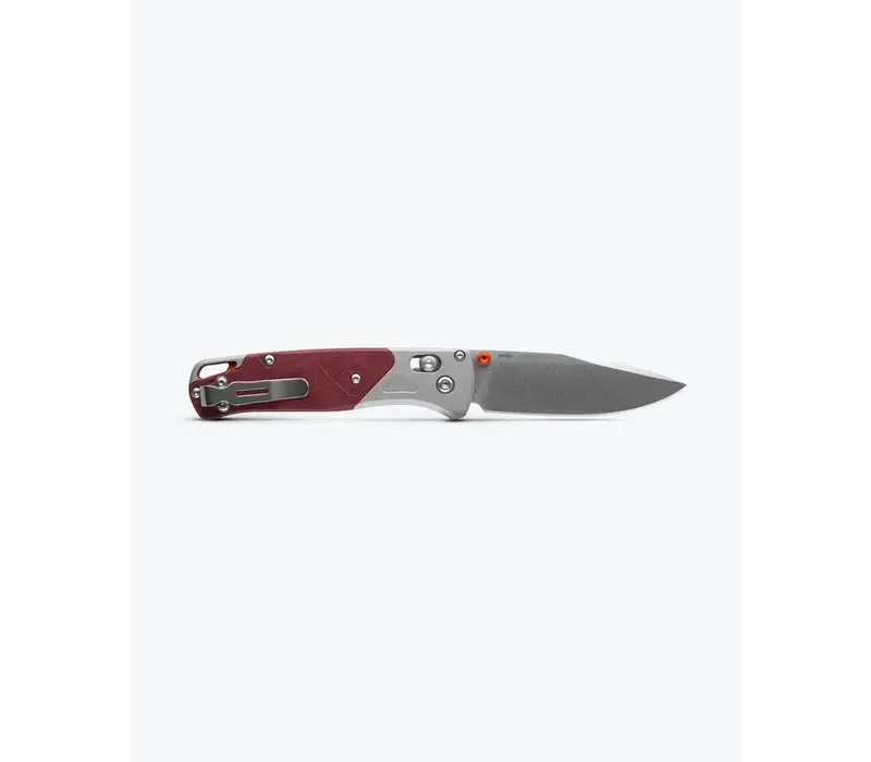 Benchmade, Bugout Grey/Redstone Aluminum & Richlite, CPM S90V