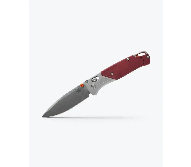 Benchmade, Bugout Grey/Redstone Aluminum & Richlite, CPM S90V