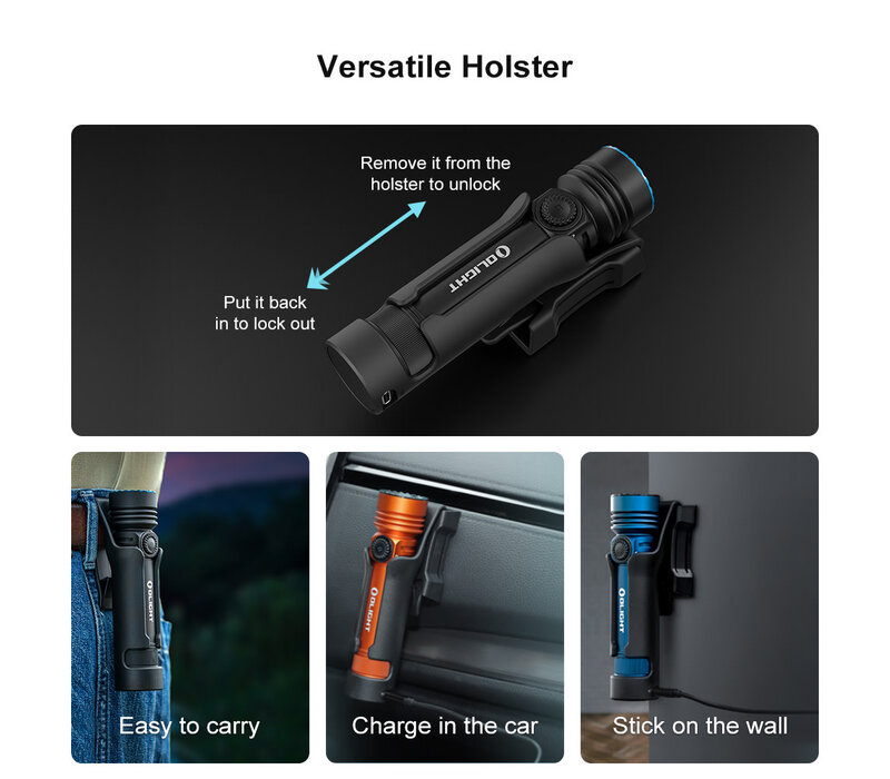 Olight, Seeker 4 Pro High Power Flashlight, Midnight Blue