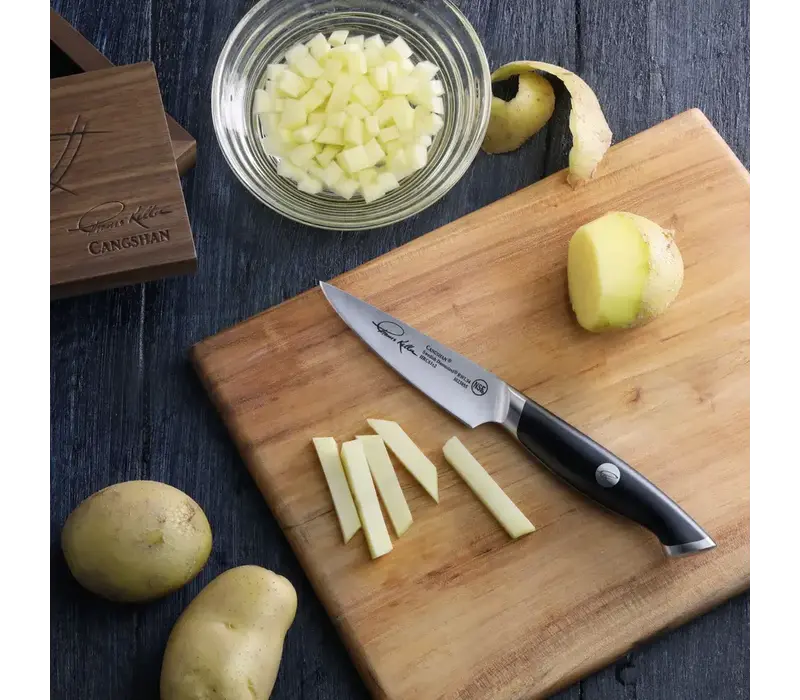 Cangshan, Thomas Keller Signature Collection, Swedish Damasteel RWL34 Forged 3.5" Paring Knife with Walnut Box