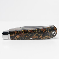 G Jennings Custom Knives Back Pocket Folder, Rag Micarta and CPM 154