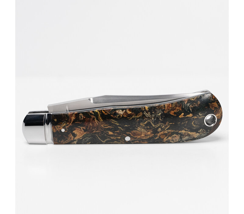 G Jennings Custom Knives Back Pocket Folder, Rag Micarta and CPM 154