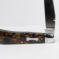 G Jennings Custom Knives Back Pocket Folder, Rag Micarta and CPM 154