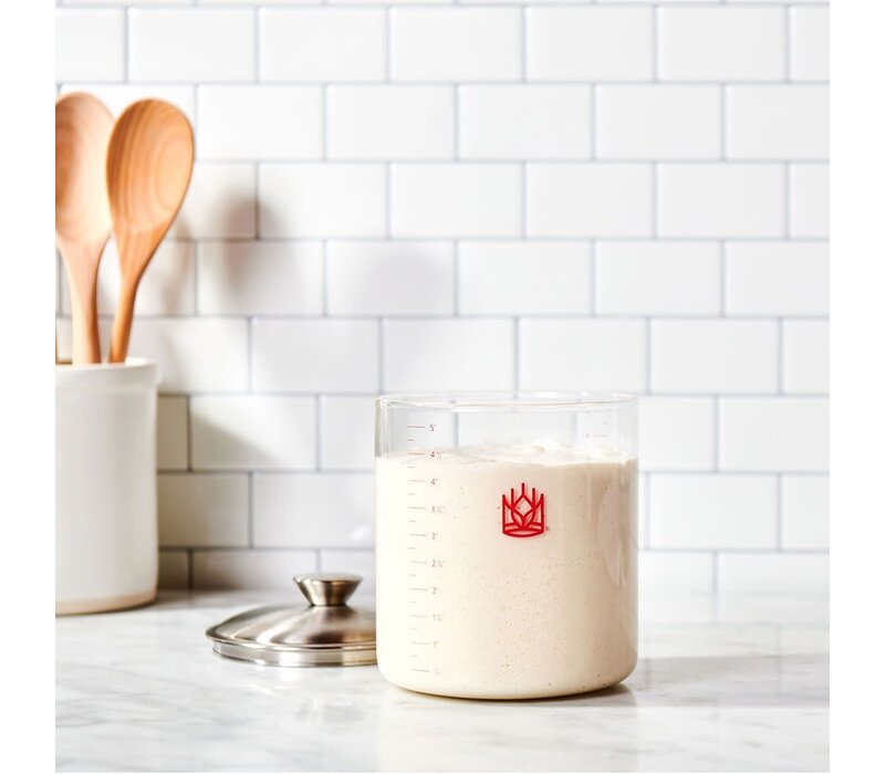 HIC, King Arthur Baking Glass Sourdough Crock