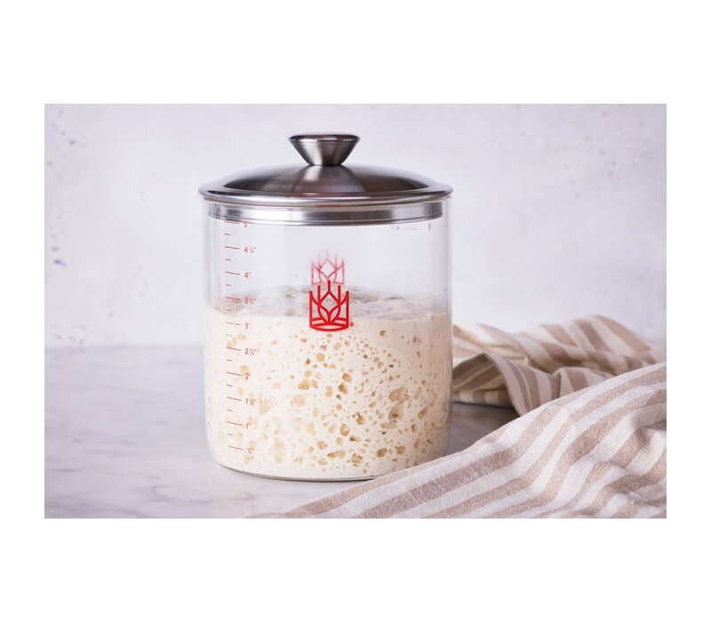 HIC, King Arthur Baking Glass Sourdough Crock
