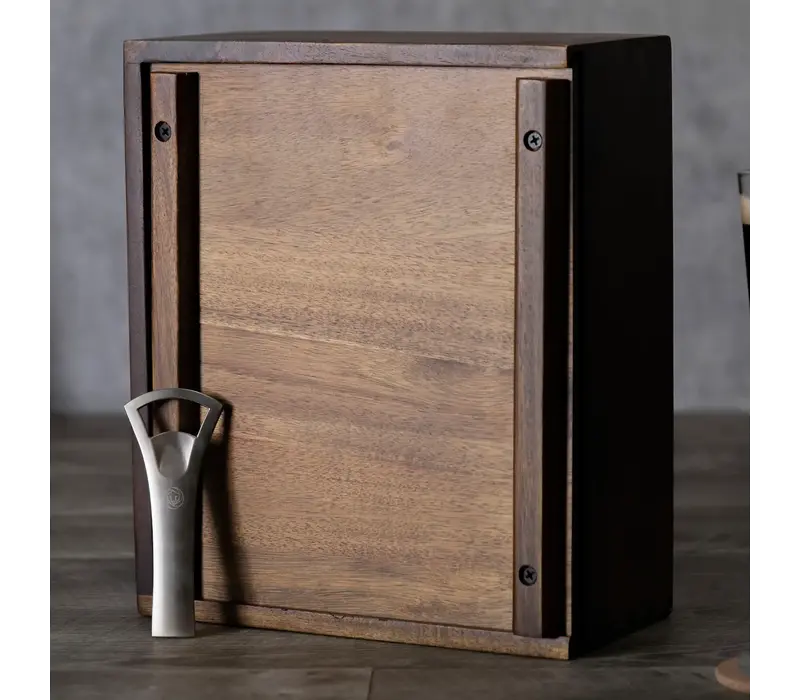 Picnic Time, Legacy, Pilsner Beer Glass Gift Set, Acacia Wood