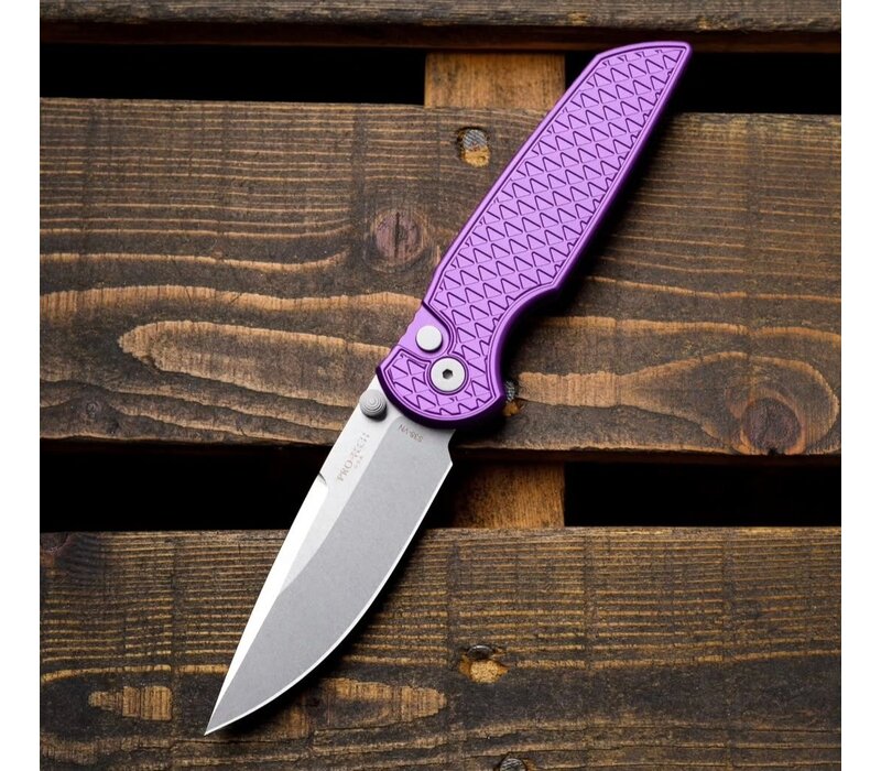 Pro-Tech, TR-3 Integrity Manual Relic Textured Purple Handle, S35VN