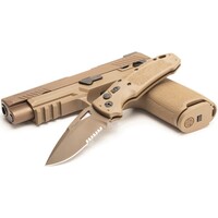 Sig K320A Auto, Partially Serrated CPM S30V, Coyote Tan Handle