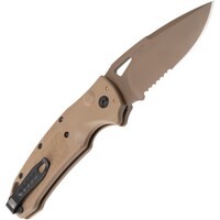 Sig K320A Auto, Partially Serrated CPM S30V, Coyote Tan Handle
