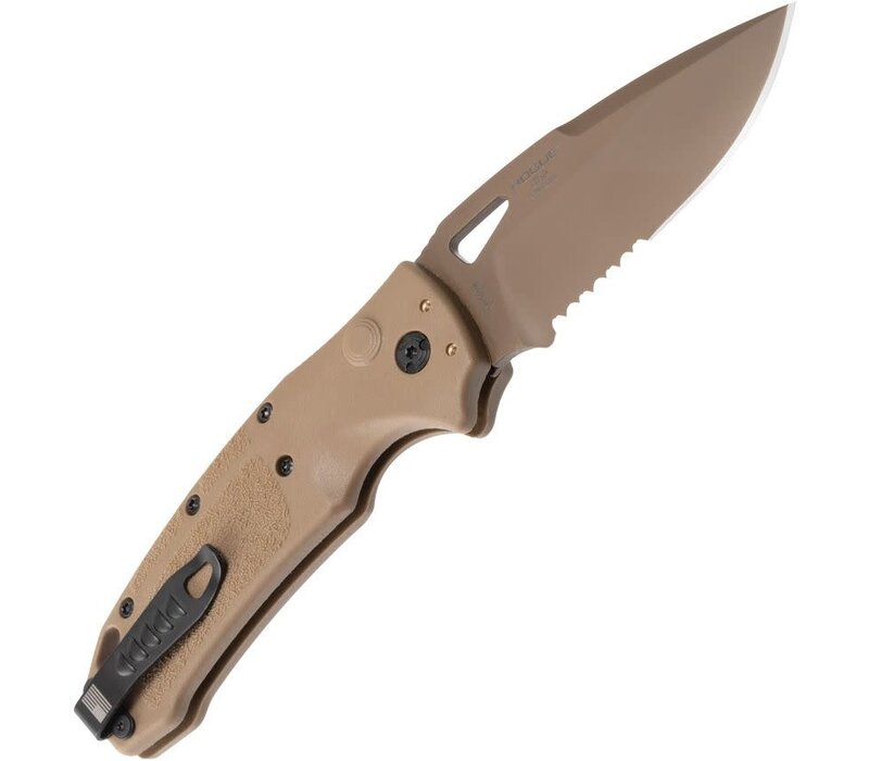Sig K320A Auto, Partially Serrated CPM S30V, Coyote Tan Handle