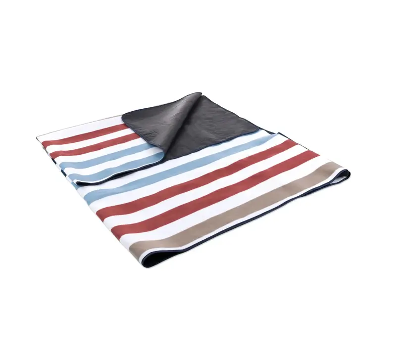 920-00-378-000-0--Picnic Time, Blanket Tote XL Outdoor Picnic Blanket Coastal Stripe