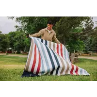 Picnic Time, Blanket Tote XL Outdoor Picnic Blanket Coastal Stripe