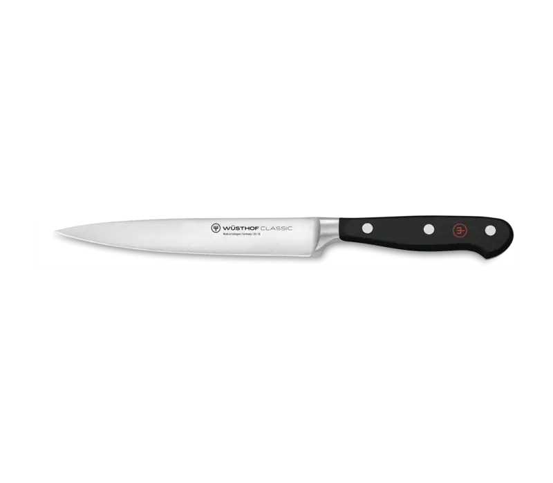 Wusthof Classic 6" Utility Knife, Black Handle