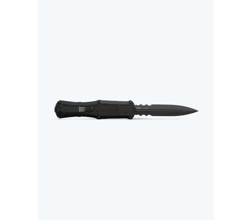 Benchmade Claymore OTF Serrated, Black Grivory, CPM D2