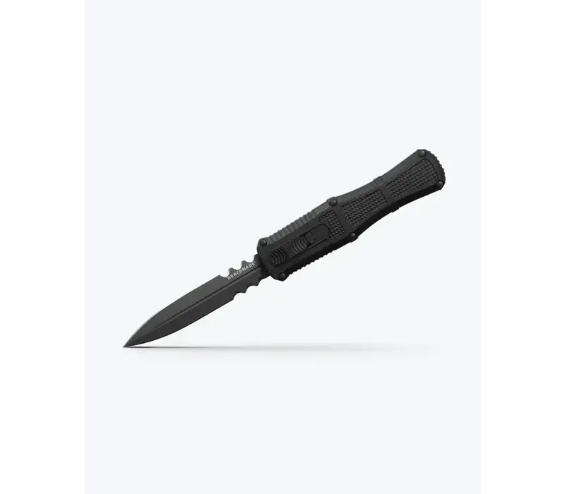 Benchmade Claymore OTF Serrated, Black Grivory, CPM D2