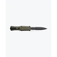 (DISCONTINUED) Benchmade Serrated Claymore OTF, Green Grivory, CPM D2