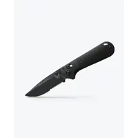 Benchmade Redoubt Drop Point Serrated, CPM D2, Black Grivory