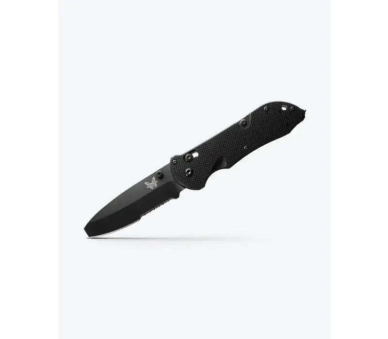 Benchmade Triage Serrated, N680 Steel, Black G10