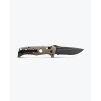 Benchmade Auto Adamas Serrated, Tan G10, CPM CruWear