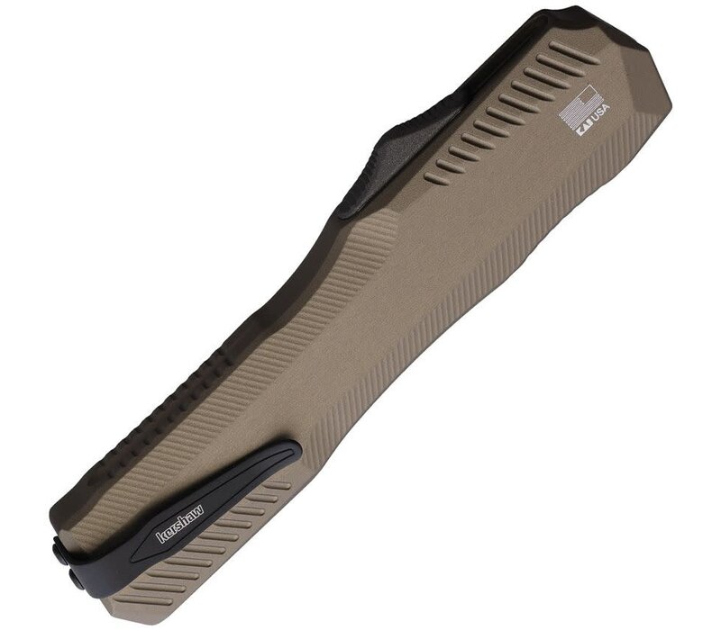 Kershaw Auto Livewire OTF Tanto Magnacut, Tan Aluminum