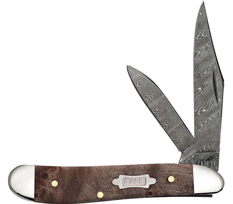 Case, Peanut Damascus, Maple Handle