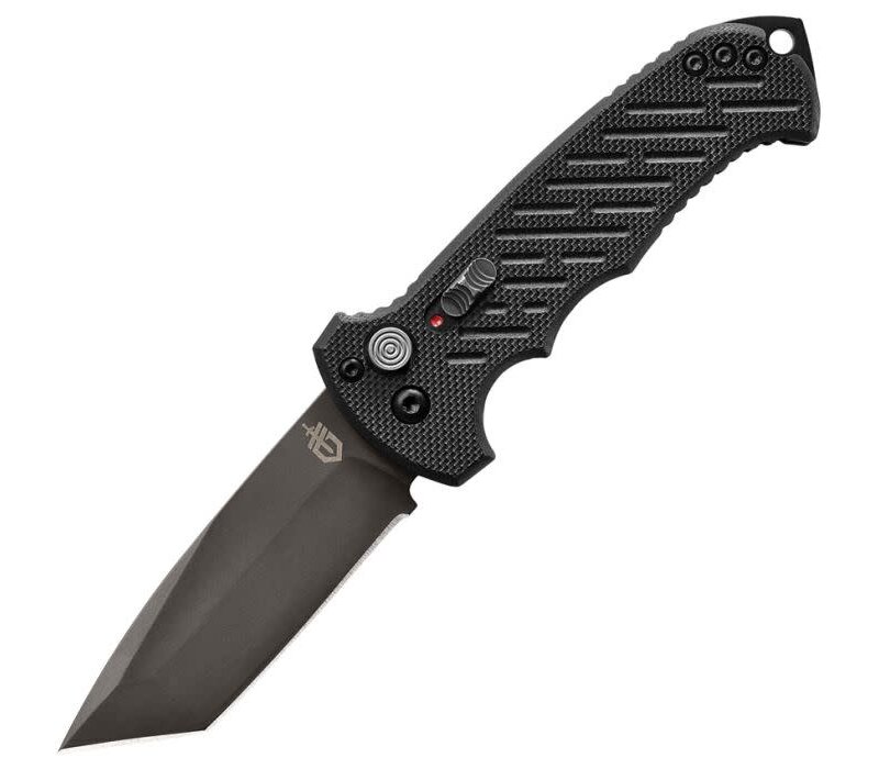 Gerber, Auto 06 Button Lock Tanto, Black G10, CPM S30V