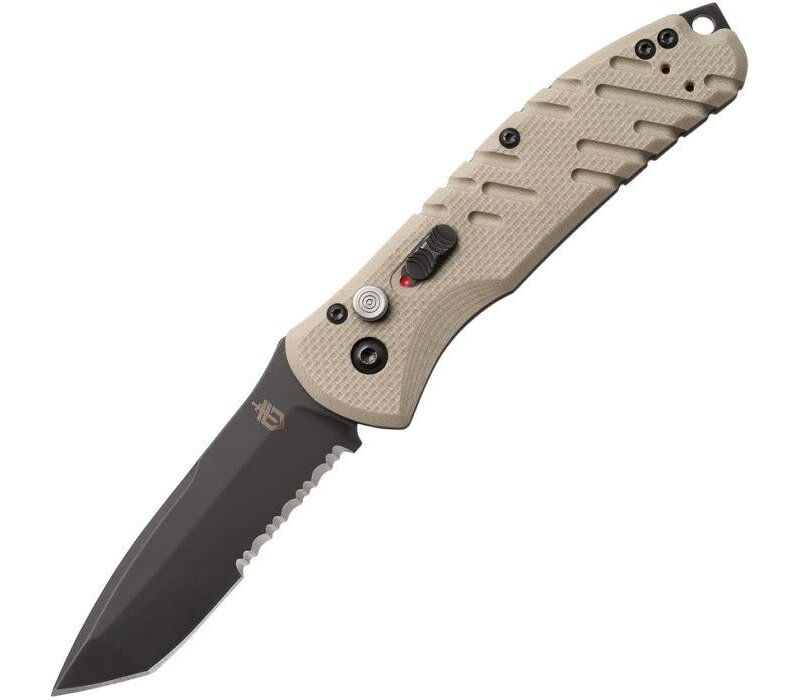 Gerber Auto Propel Downrange, Serrated S30V Steel, Desert Tan G-10