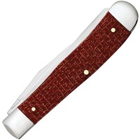 Case Cutlery, Trapper Red Burlap, Carbon Steel