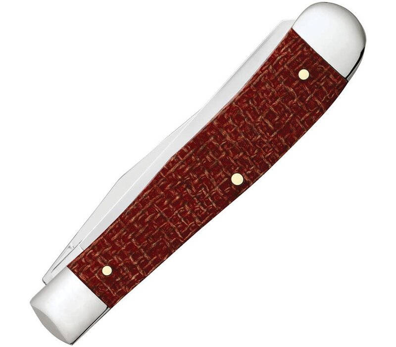 Case Cutlery, Trapper Red Burlap, Carbon Steel
