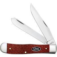 Case Cutlery, Trapper Red Burlap, Carbon Steel