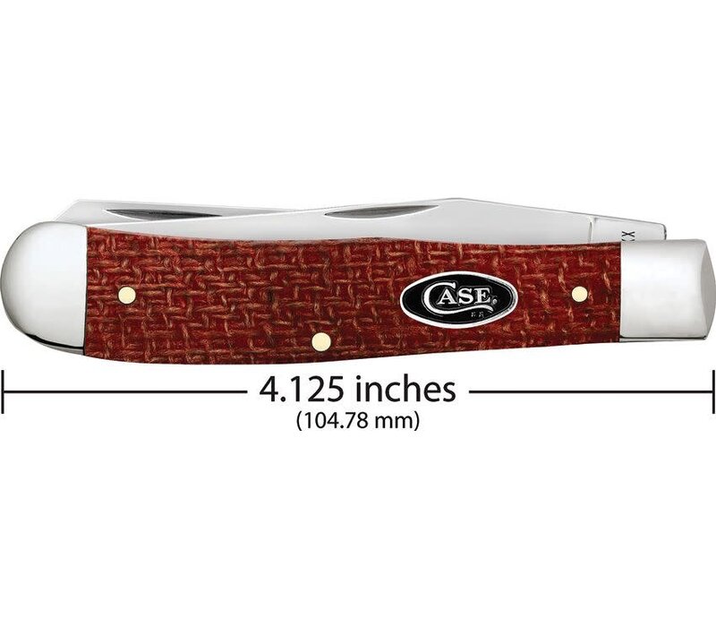 Case Cutlery, Trapper Red Burlap, Carbon Steel