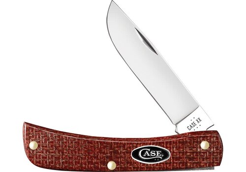 Case & Sons Cutlery Co. Case, Sod Buster Jr. with red micarta handle and high carbon tool steel blade