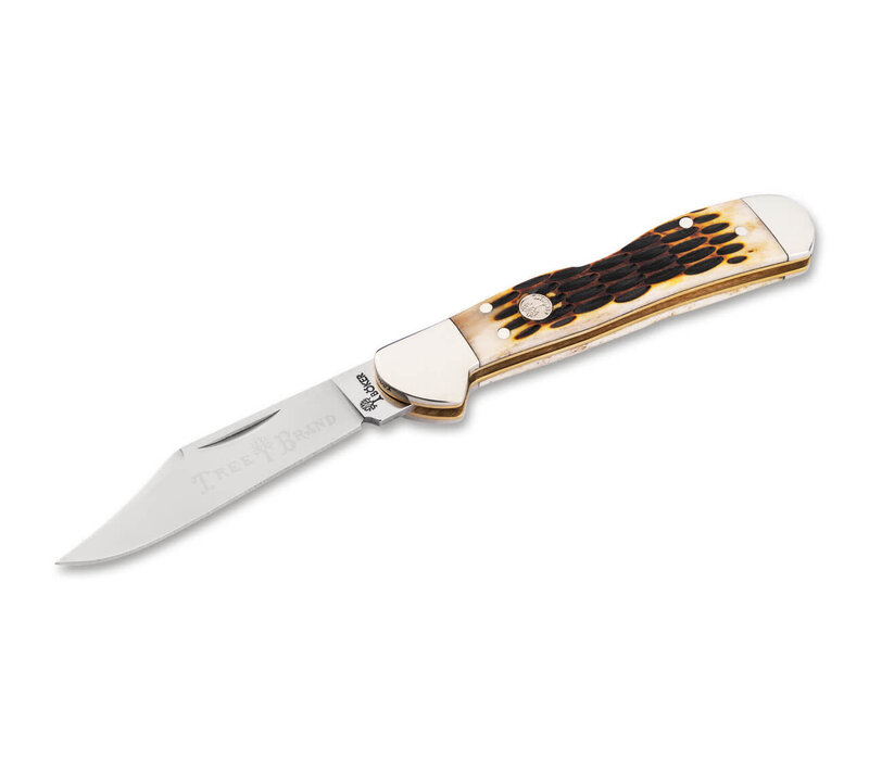 Boker, Traditional Series Mini Copper Lock Amber Jig Bone D2 Steel