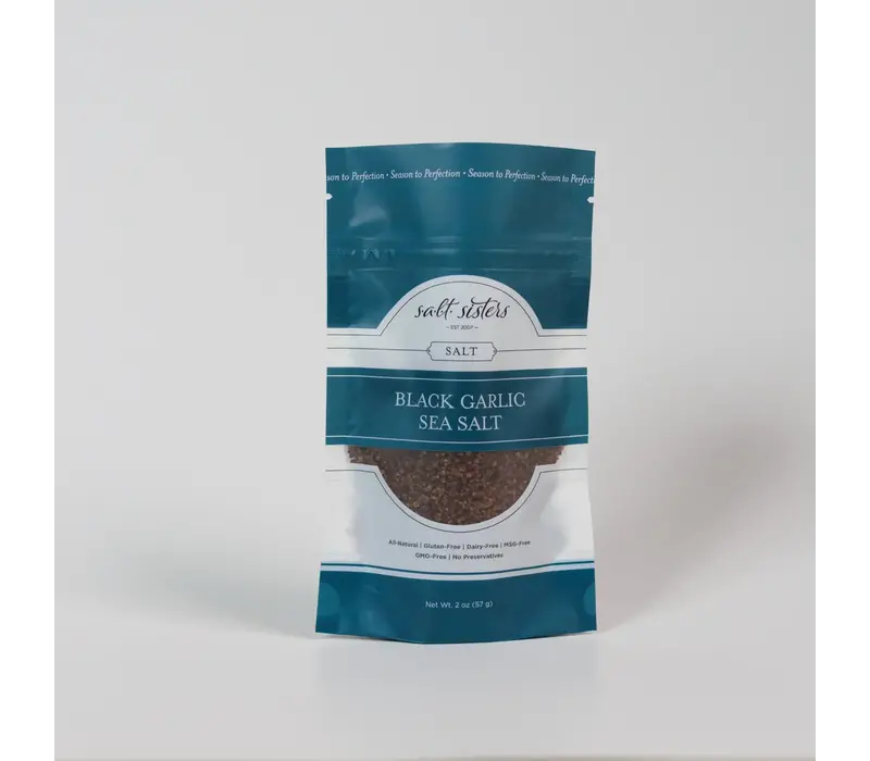 Salt Sisters Black Garlic Sea Salt 2oz.
