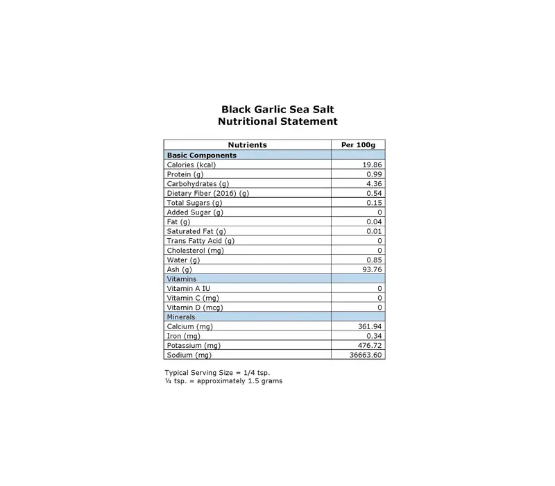 Salt Sisters Black Garlic Sea Salt 2oz.